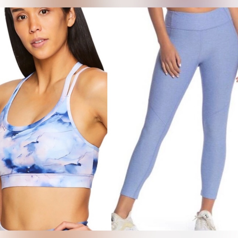 $19 clearance sale Outdoor voices legging Gaiam sports bra tie dye lavender